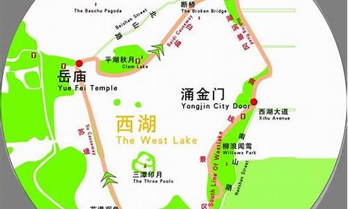 杭州西湖景点分布图-杭州西湖景点分布